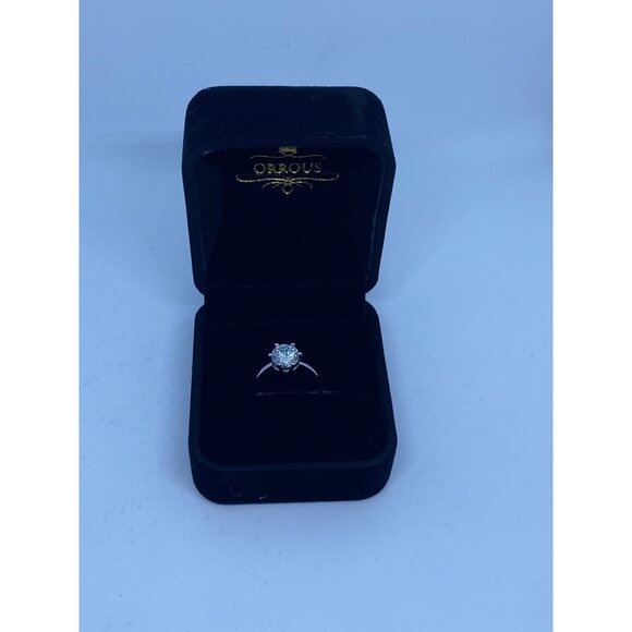 18k White Gold Plated CZ Womens 2.35ct Round Solitaire Engagement Ring Size 5‎ - Picture 4 of 10